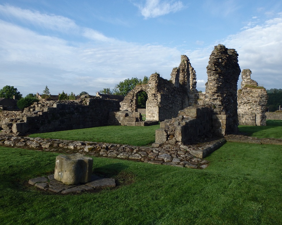 Ruins of the Cistercian Sawley Abbey close to the River Ribble