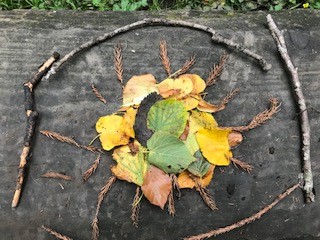 Land Art using natural resources