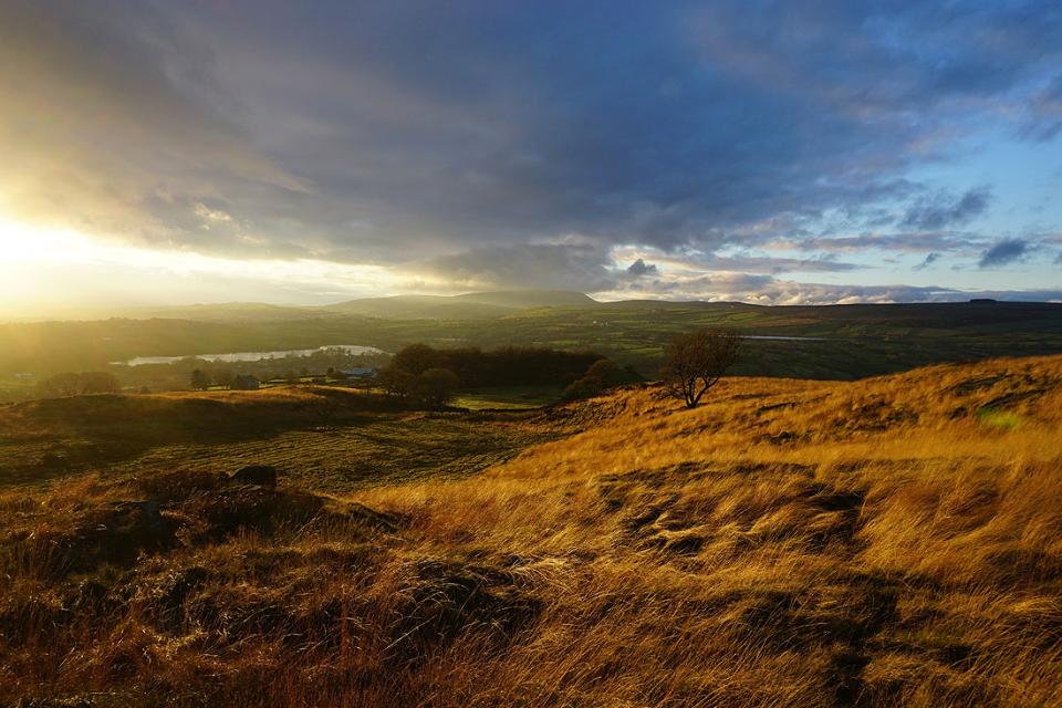 Pendle Hill from Noyna Hill above Foulridge on 12th December 2021