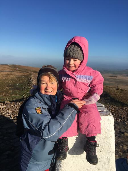 First trek up Pendle aged 3years