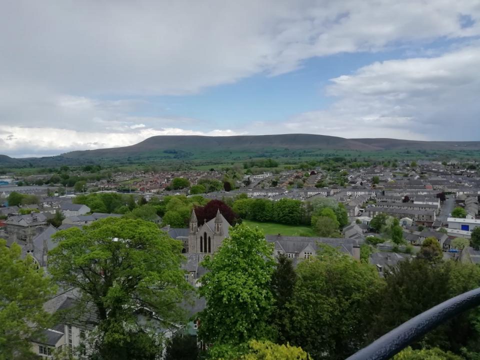 Pendle from Clitheroe Castle 