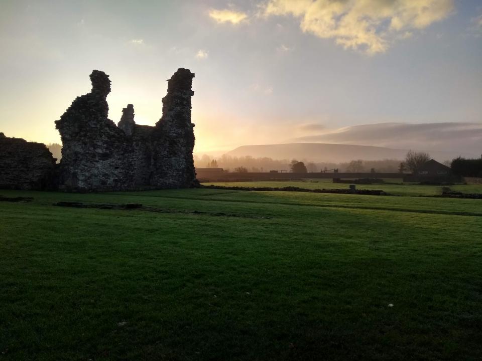 Sawley Abbey at dawn