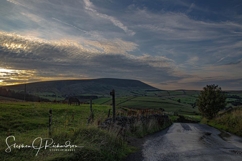View of pendle from top of Newchurch