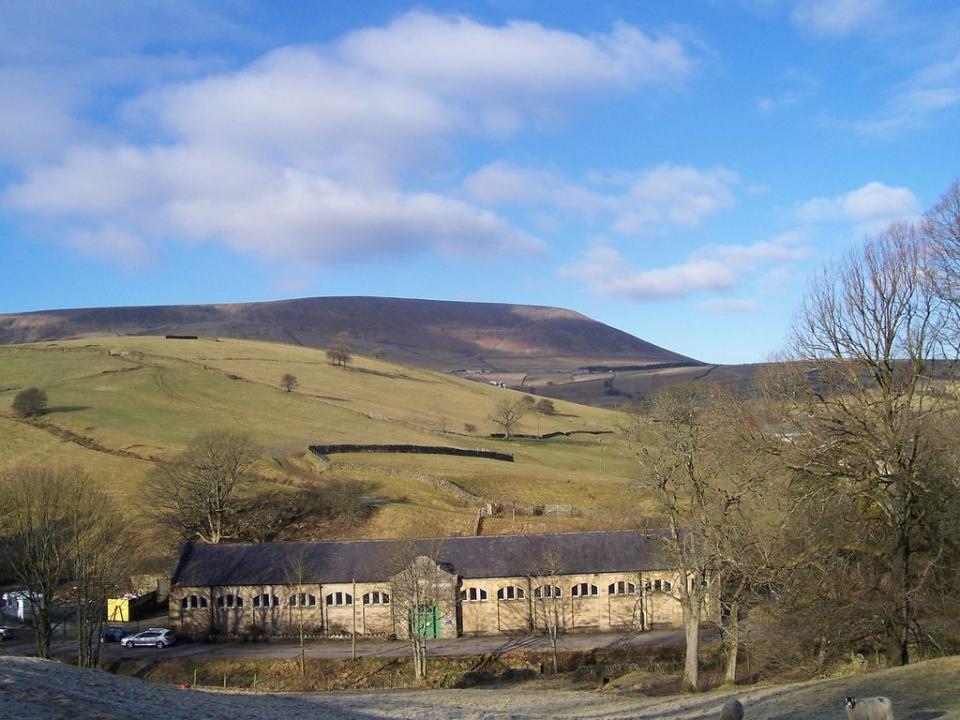 Pendle Hill as seen from Cross Lane