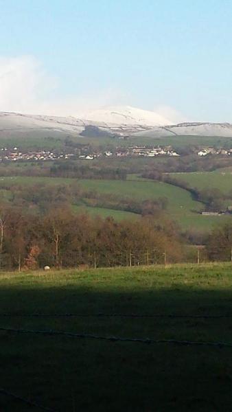 A snowy Pendle Hill