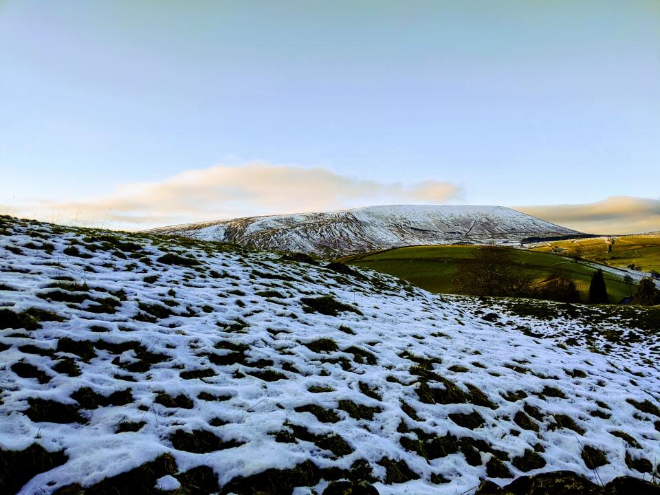 Pendle and melting snow