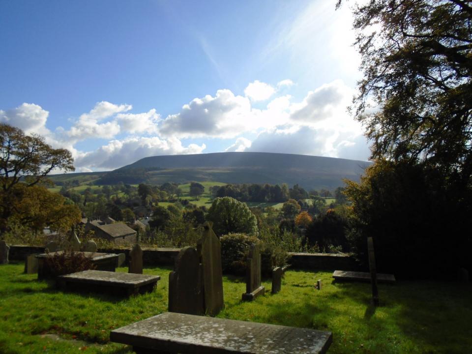Pendle from Downham Church