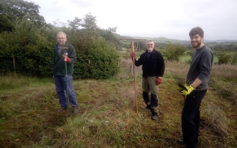 Hay making at Clarion House