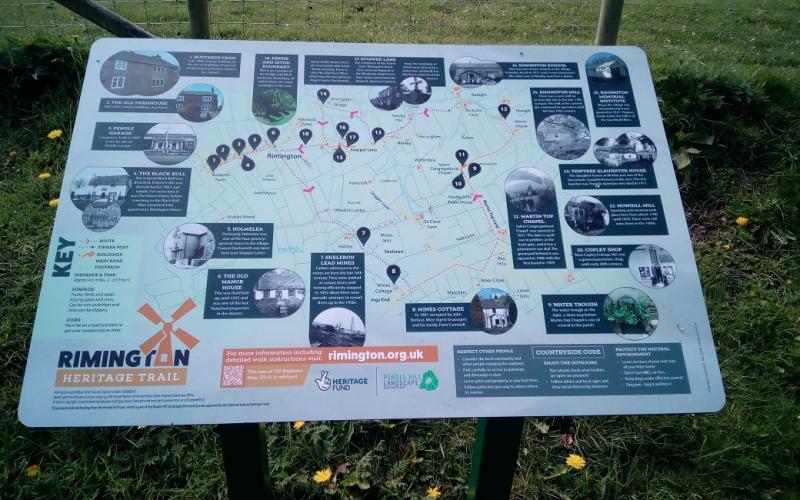 Rimington Heritage Trail interpretation board