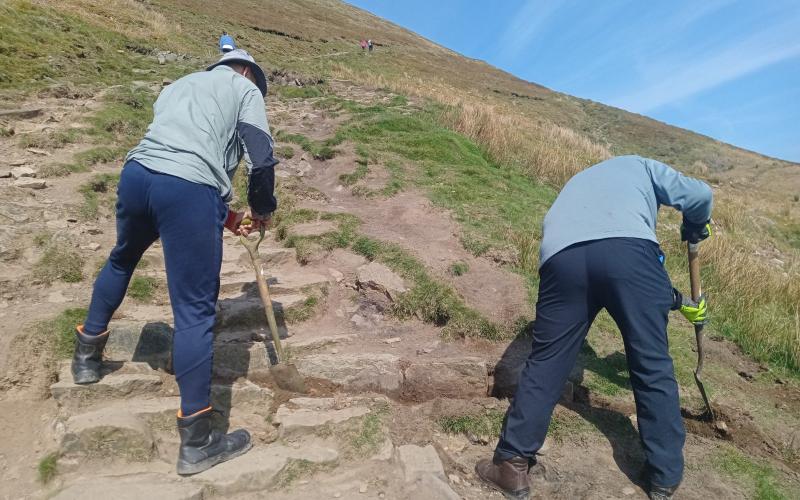 Volunteers Day clearing waterbars