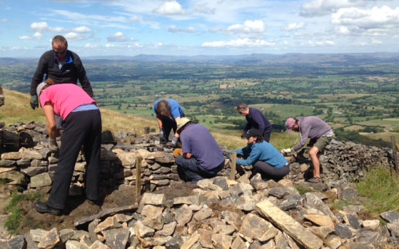 Summit dry-stone walling