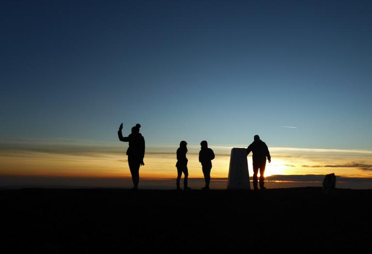 Summiters on Pendle Hill on Christmas Eve 