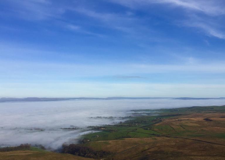 Calder & Ribble Valleys emerging from the mist