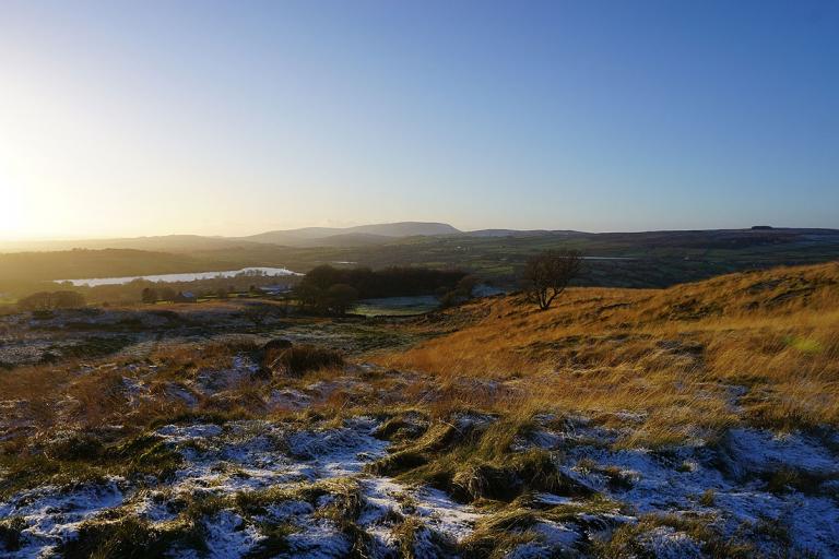 Pendle Hill from Noyna Hill above Foulridge on 4th January 2022