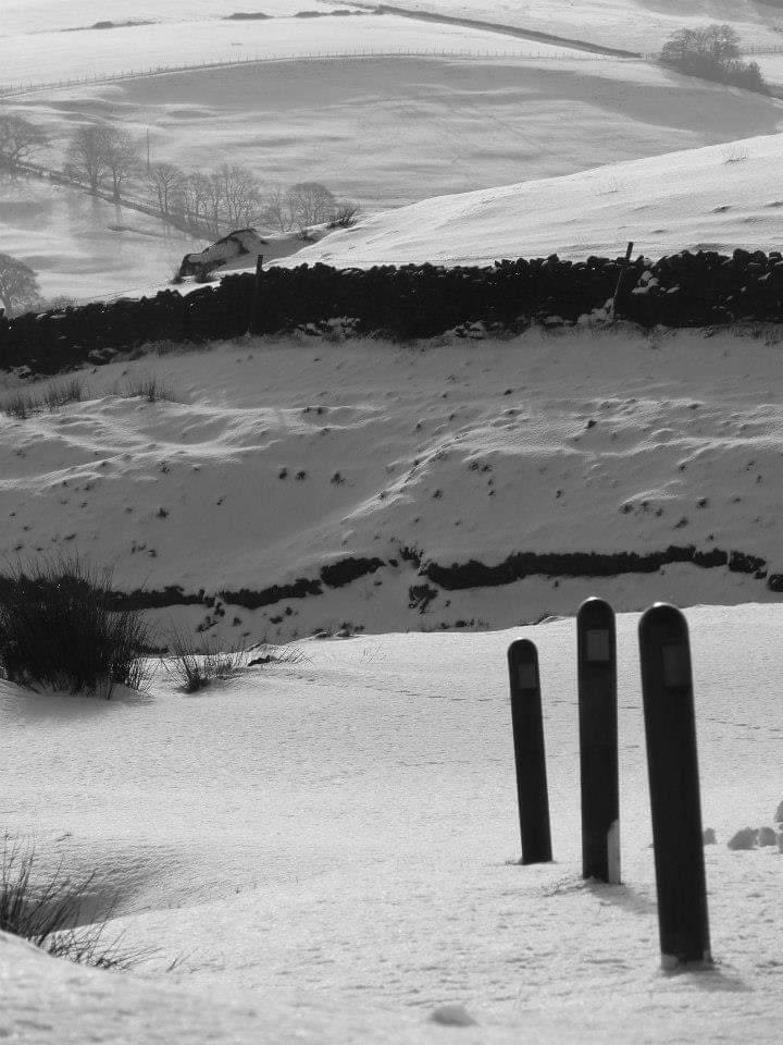 Black and white snowy pendle