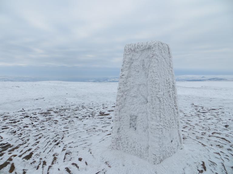 Pendle trig in deep winter mode