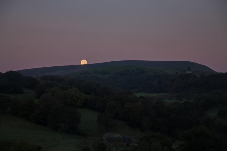 Full Moon setting over Pendle