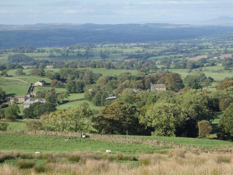 NNW from above Twiston