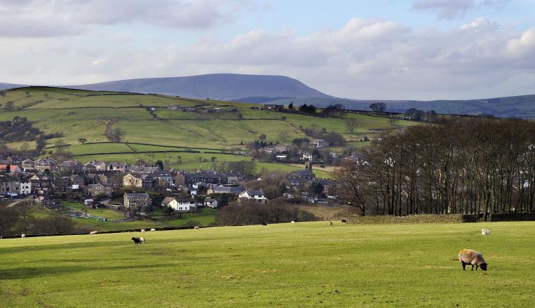 Pendle Hill viewed from Trawden