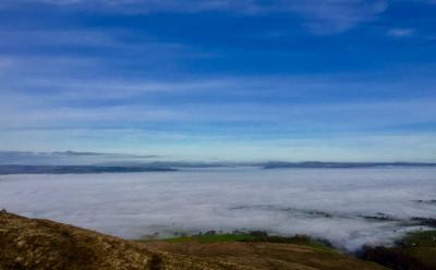 Calder & Ribble Valleys emerging from the mist 