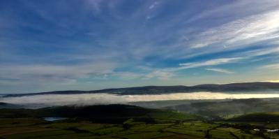 Calder & Ribble Valleys emerging from the mist 