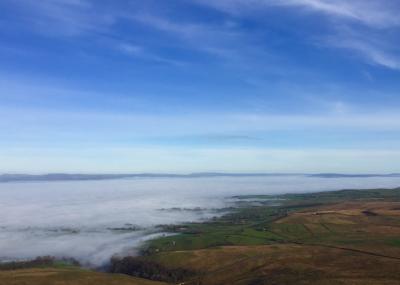 Calder & Ribble Valleys emerging from the mist 