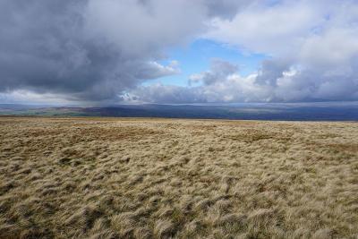 Dramatic skies across to the Forest of Bowland and Ingleborough 