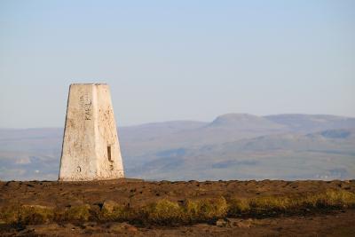 The trig and Pen-y-ghent 