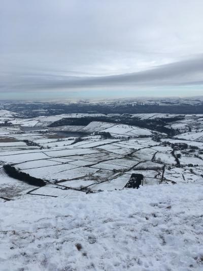 A view form the top in the snow 