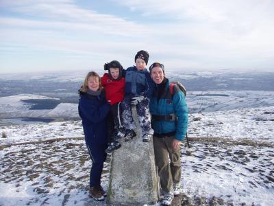 Nov 2004 Tom and James second visit to the top of Pendle Hill with Mum & Dad. Many more visits have since followed :-) 